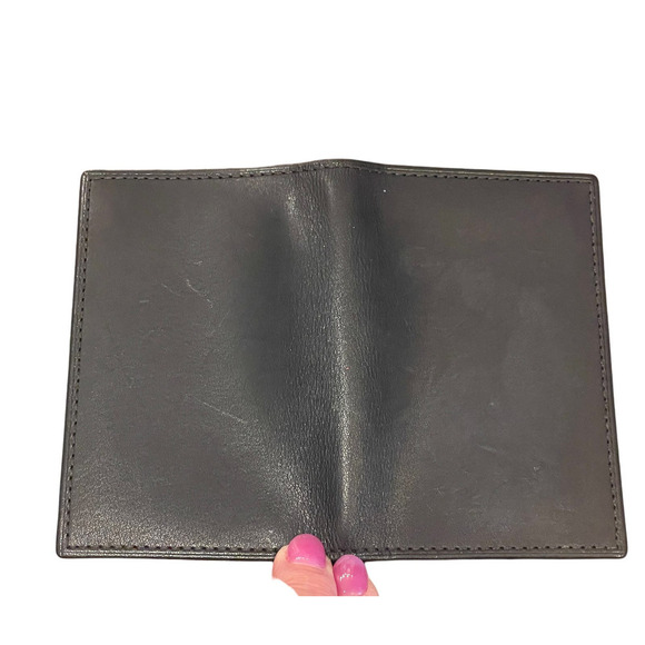 COACH Black Leather Card Holder Wallet - Unisex - Picture 2 of 13